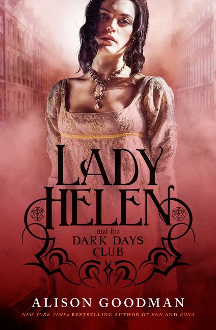 Lady Helen and the Dark Days Club — dusty pink cover depicting a young woman in Regency garb; title in black with ornamentation