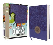 NIrV, Kids’ Quest Study Bible, Leathersoft, Blue