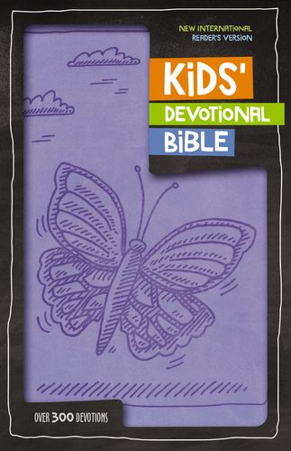 NIrV, Kids’ Devotional Bible, Leathersoft, Lavender