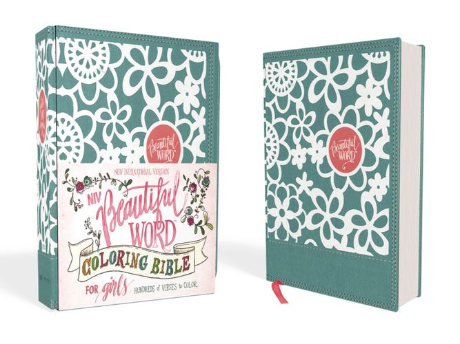 NIV, Beautiful Word Coloring Bible for Girls, Leathersoft over Board, Teal
