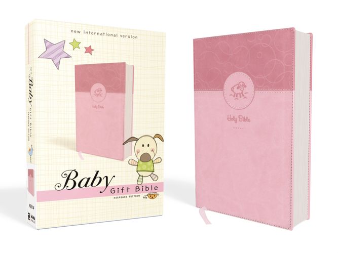 NIV, Baby Gift Bible, Holy Bible, Leathersoft, Pink, Red Letter, Comfort Print