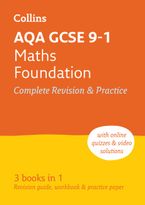 AQA GCSE 9-1 Maths Foundation All-in-One Complete Revision and Practice: Ideal for home learning, 2022 and 2023 exams (Collins GCSE Grade 9-1 Revision)