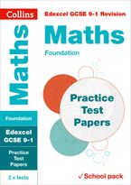 Collins GCSE 9-1 Revision – Edexcel GCSE 9-1 Maths Foundation Practice Test Papers: Shrink-wrapped school pack Paperback  by Collins GCSE