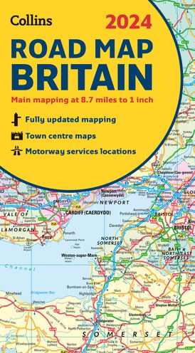 2024 Collins Road Map of Britain: Folded Road Map (Collins Road Atlas)