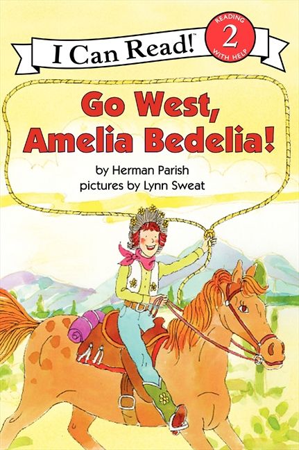 Book cover of go west amelia bedelia