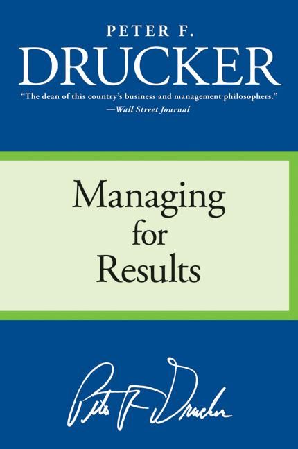 Book cover image: managing for results