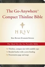 NRSV Go-Anywhere Compact Thinline Bible (Bonded Leather, Black) Hardcover  by Harper Bibles
