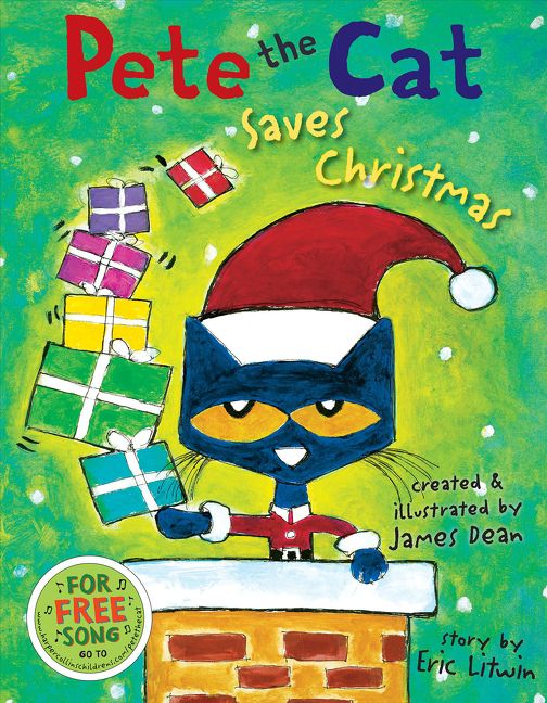 Pete the Cat Saves Christmas Book Cover