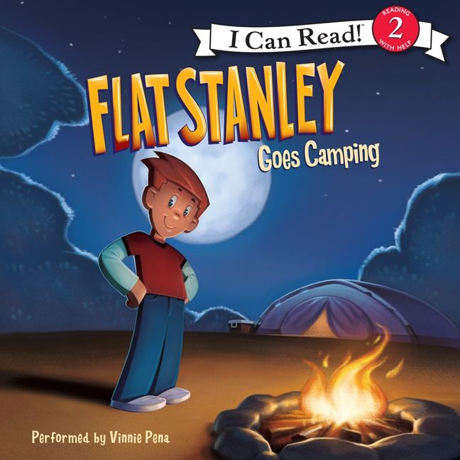 Flat Stanley Goes Camping Unabridged Book Cover