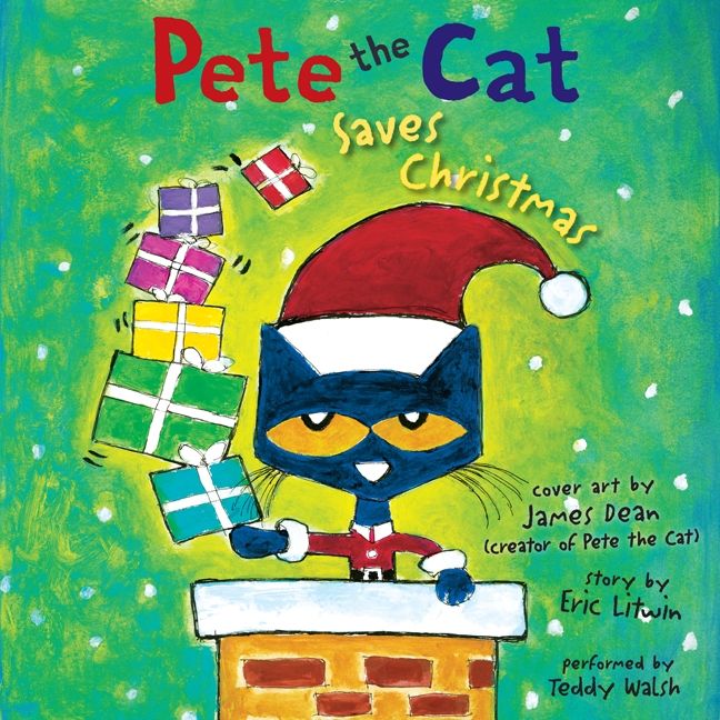 Pete the Cat Saves Christmas Unabridged Book Cover