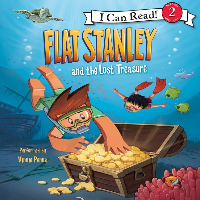 Flat Stanley and the Lost Treasure Unabridged Book Cover