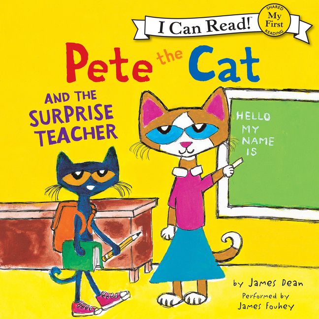 Pete the Cat and the Surprise Teacher Unabridged Book Cover