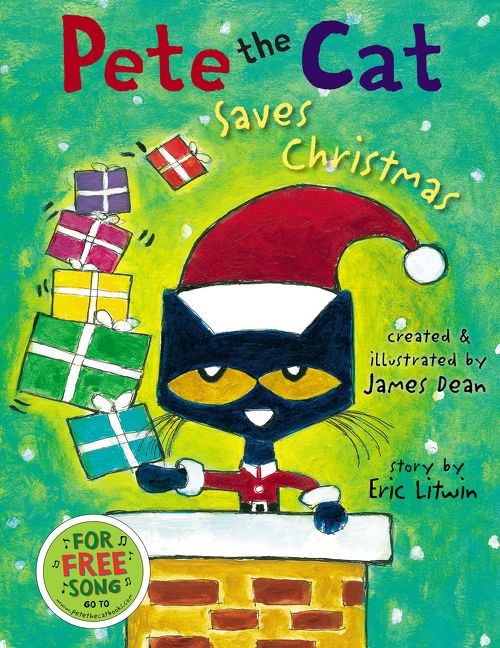 Pete the Cat Saves Christmas Book Cover