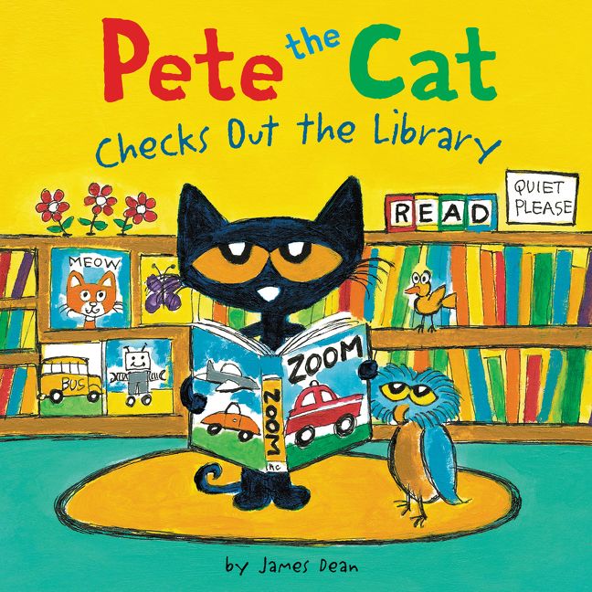 Pete the Cat Checks Out the Library Unabridged Book Cover