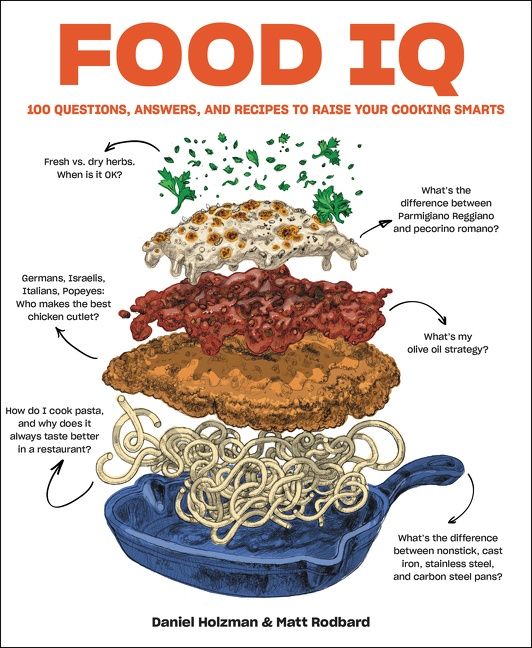 Book cover image: Food IQ: 100 Questions, Answers, and Recipes to Raise Your Cooking Smarts | National Bestseller