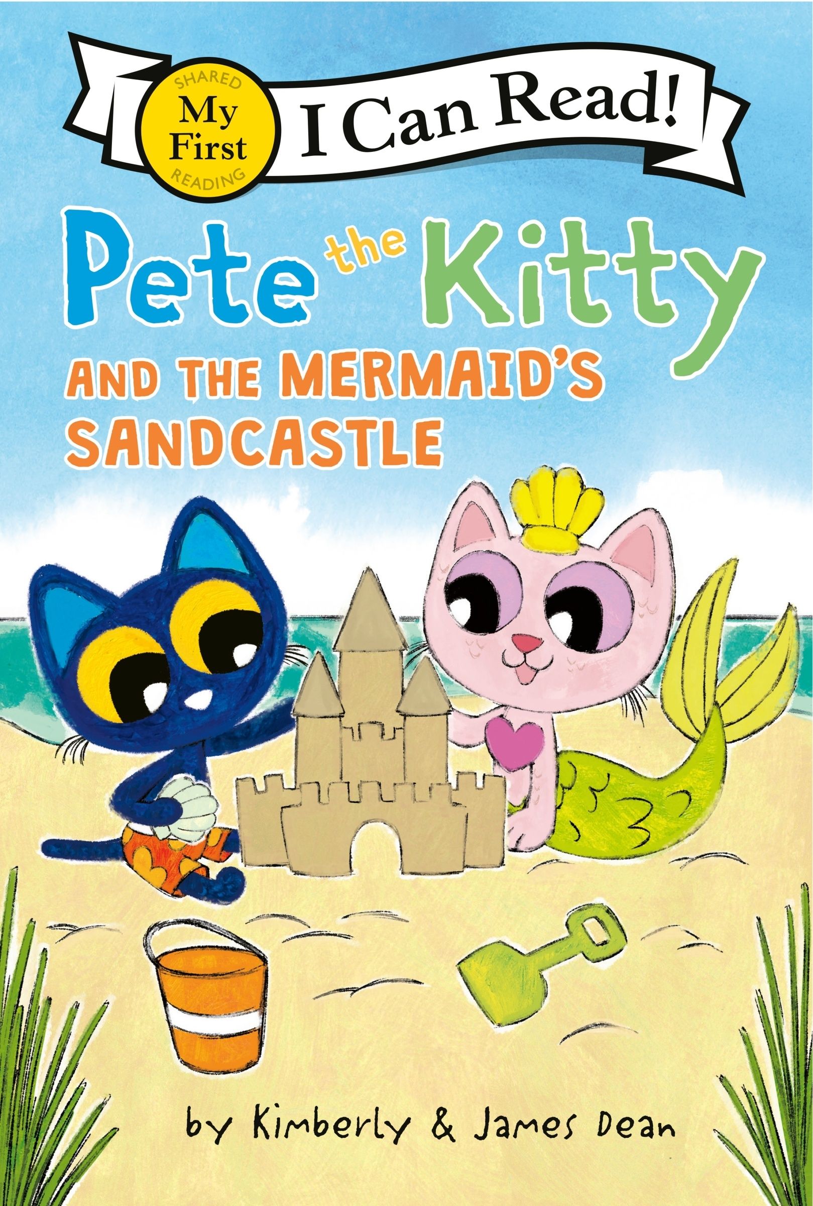 Pete the Kitty and the Mermaid's Sandcastle Book Cover