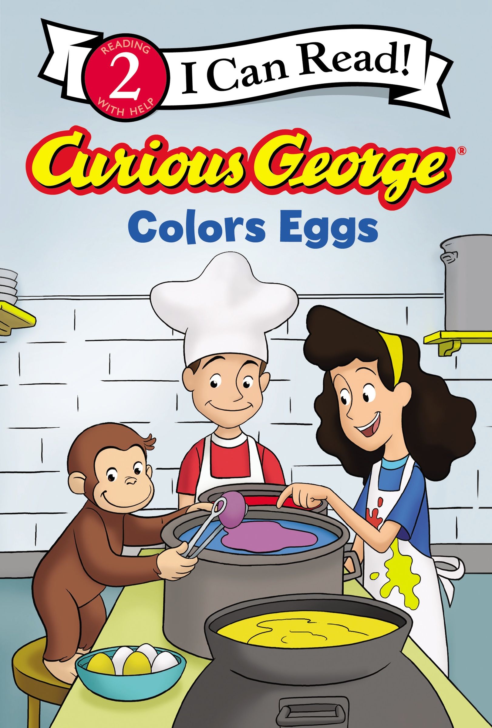 Curious George Colors Eggs Book Cover