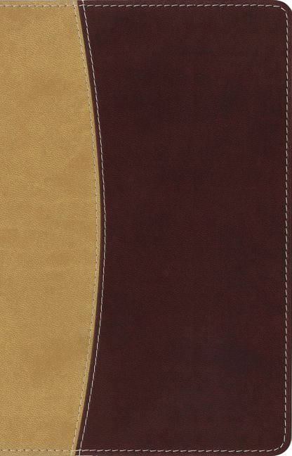 Amplified Holy Bible, Compact, Leathersoft, Tan/Burgundy, Hardback, Zondervan Zondervan