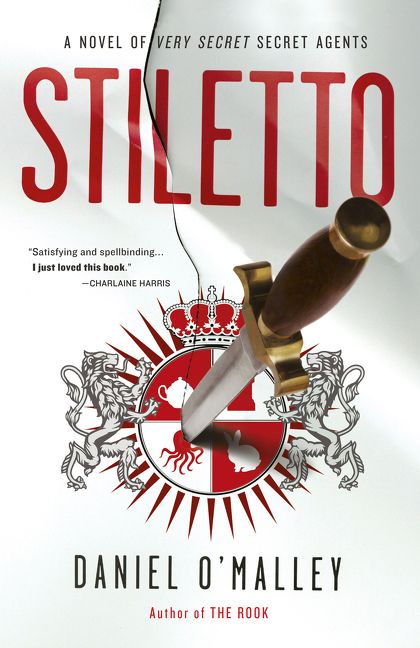 Stiletto — a stiletto is impaled on a British coat of arms