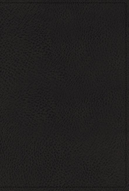 NKJV, Single-Column Reference Bible, Premium Goatskin Leather, Black, Premier Collection, Comfort Print, Religion, Leatherbound Hardback,