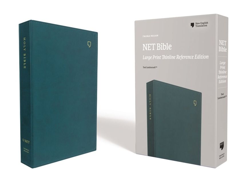 NET Bible, Thinline Reference, Large Print, Leathersoft, Teal, Comfort Print, Religion, Hardback,