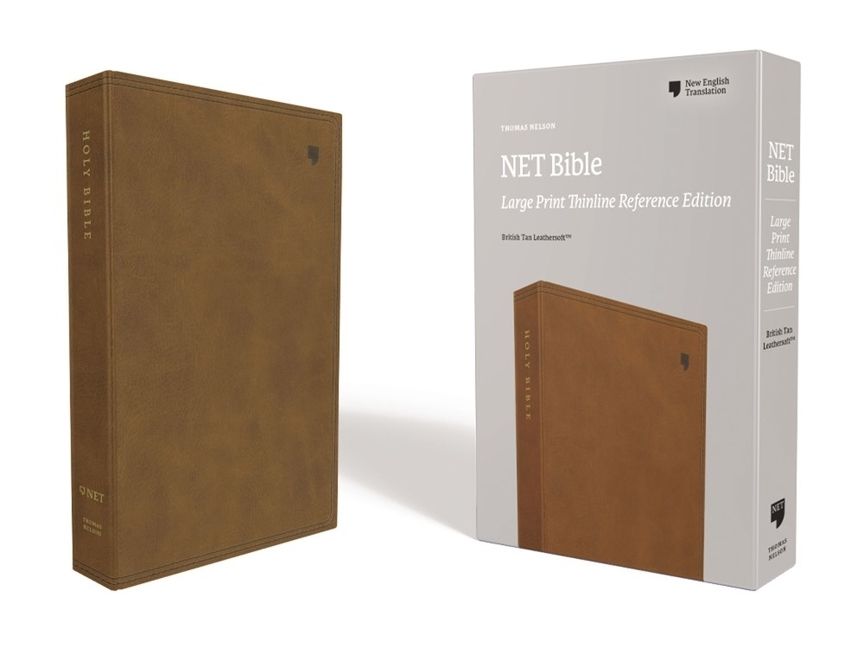 NET Bible, Thinline Reference, Large Print, Leathersoft, Brown, Comfort Print, Religion, Hardback,