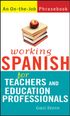 Working Spanish For Teachers And Education Professionals