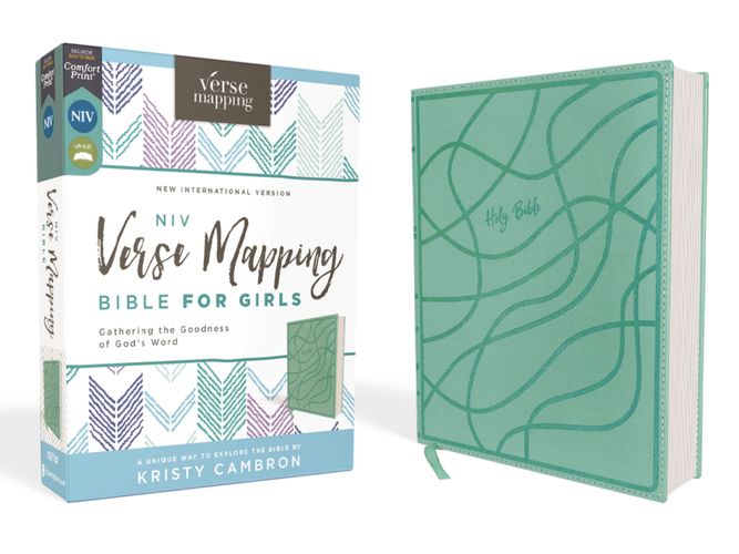 NIV, Verse Mapping Bible for Girls, Leathersoft, Teal, Comfort Print
