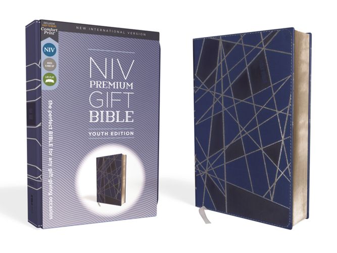 NIV, Premium Gift Bible, Youth Edition, Leathersoft, Blue, Red Letter Edition, Comfort Print