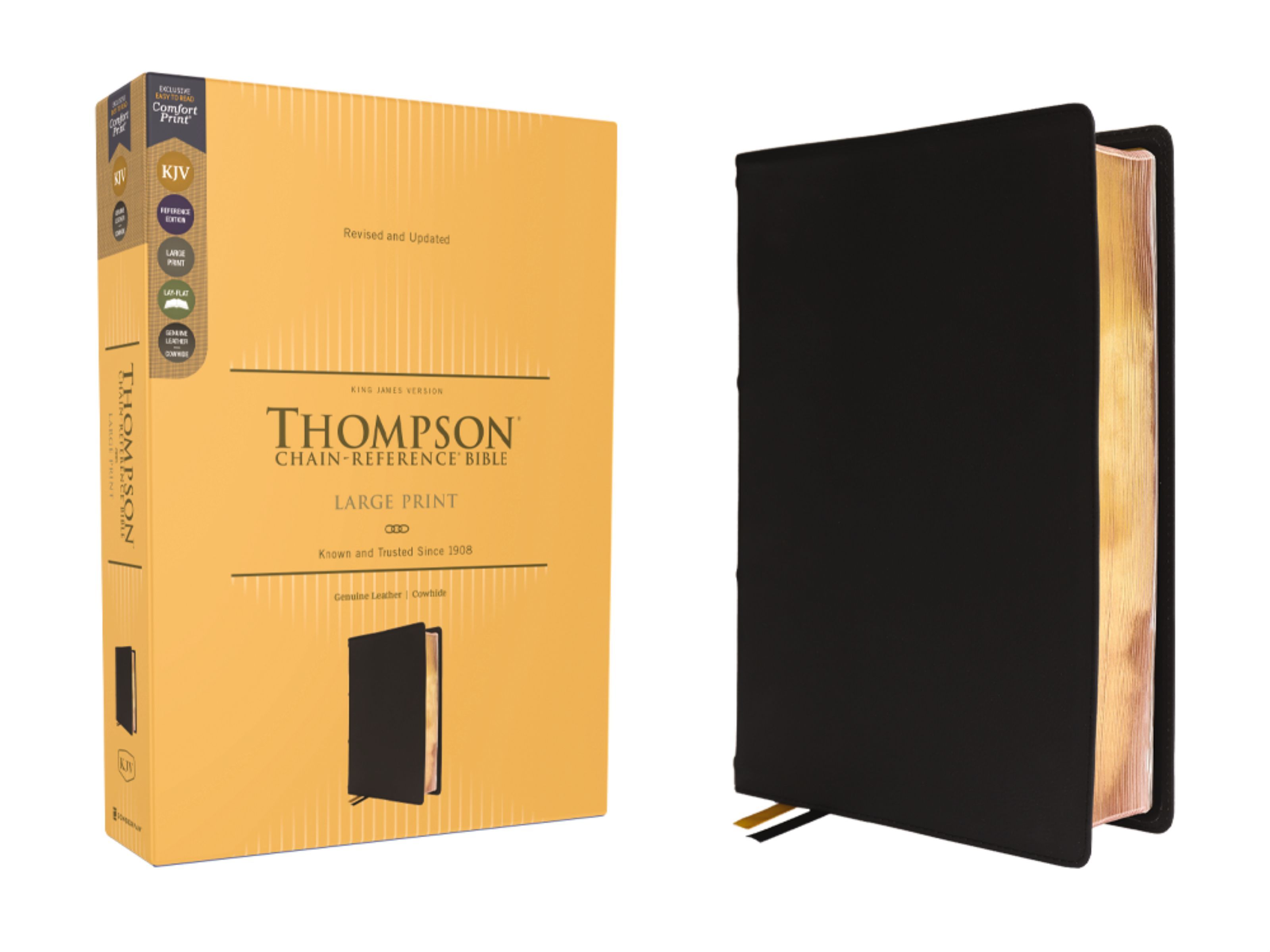 Kjv, Thompson Chain-Reference Bible, Large Print, Genuine Leather, Cowhide, Black, Red Letter, Comfort Print Dr. Frank Charles Thompson - Image 6