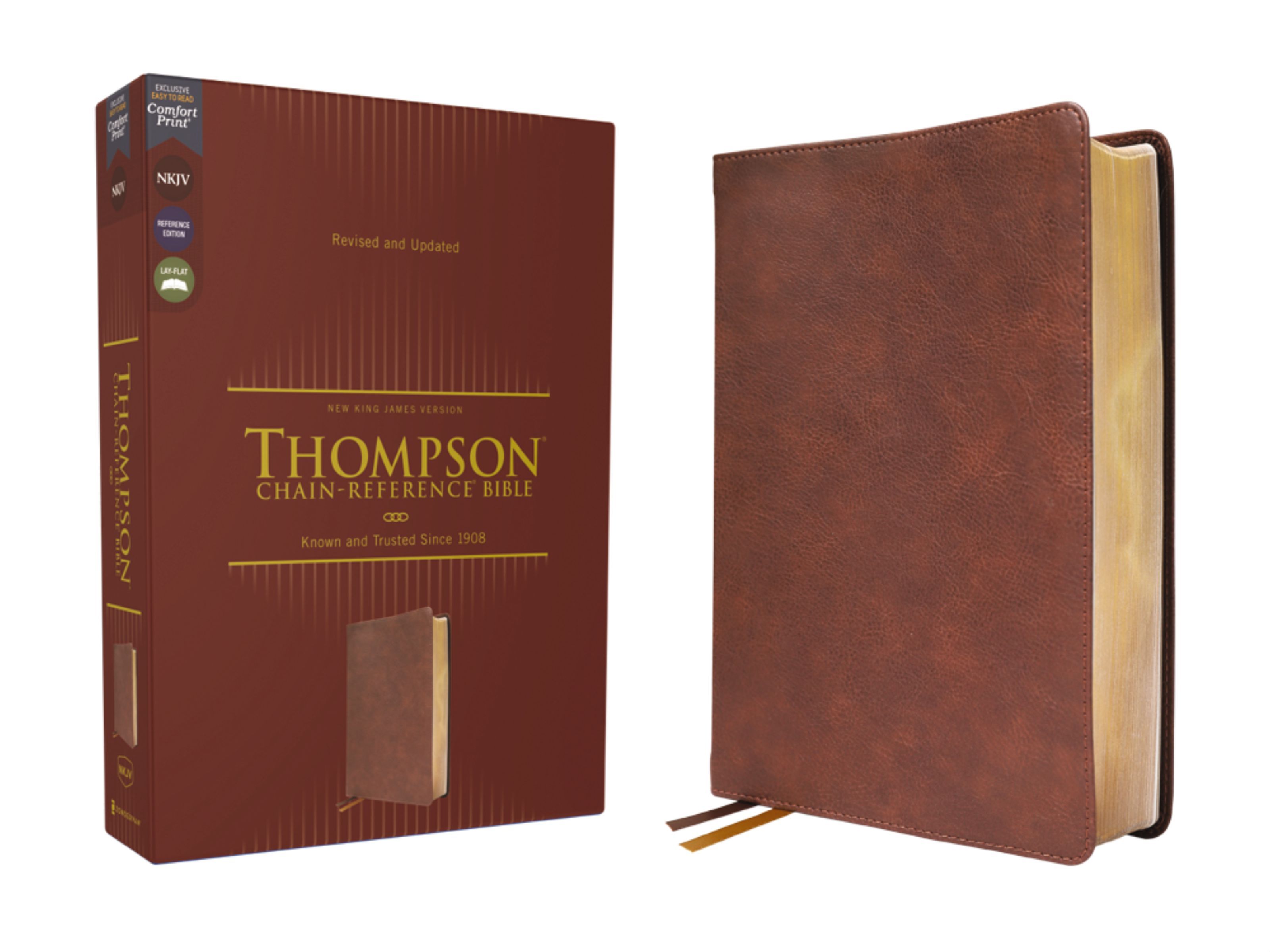NKJV, Thompson Chain-Reference Bible, Leathersoft, Brown, Red... - 9780310459484 - Image 5