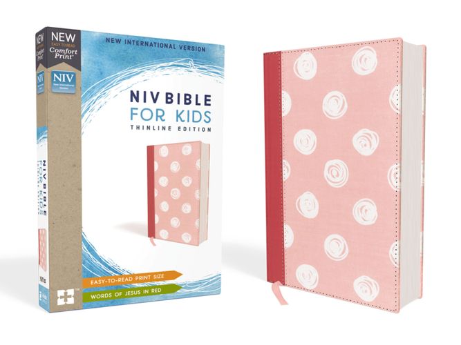 NIV, Bible for Kids, Cloth over Board, Pink, Red Letter Edition, Comfort Print