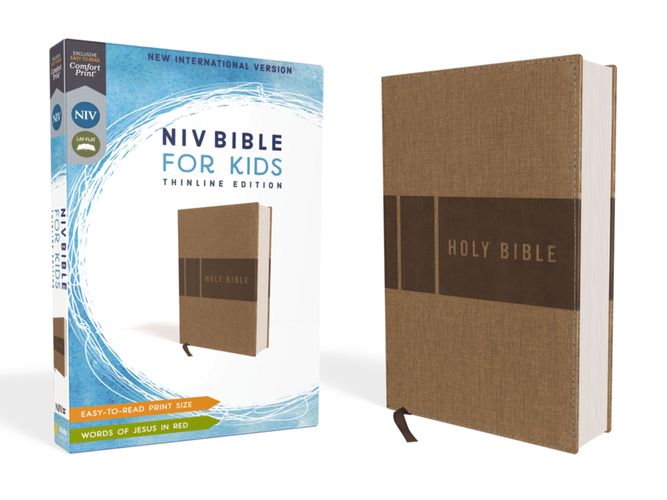 NIV, Bible for Kids, Leathersoft, Tan, Red Letter Edition, Comfort Print