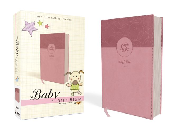 NIV, Baby Gift Bible, Holy Bible, Leathersoft, Pink, Red Letter Edition, Comfort Print