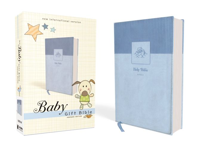 NIV, Baby Gift Bible, Holy Bible, Leathersoft, Blue, Red Letter Edition, Comfort Print