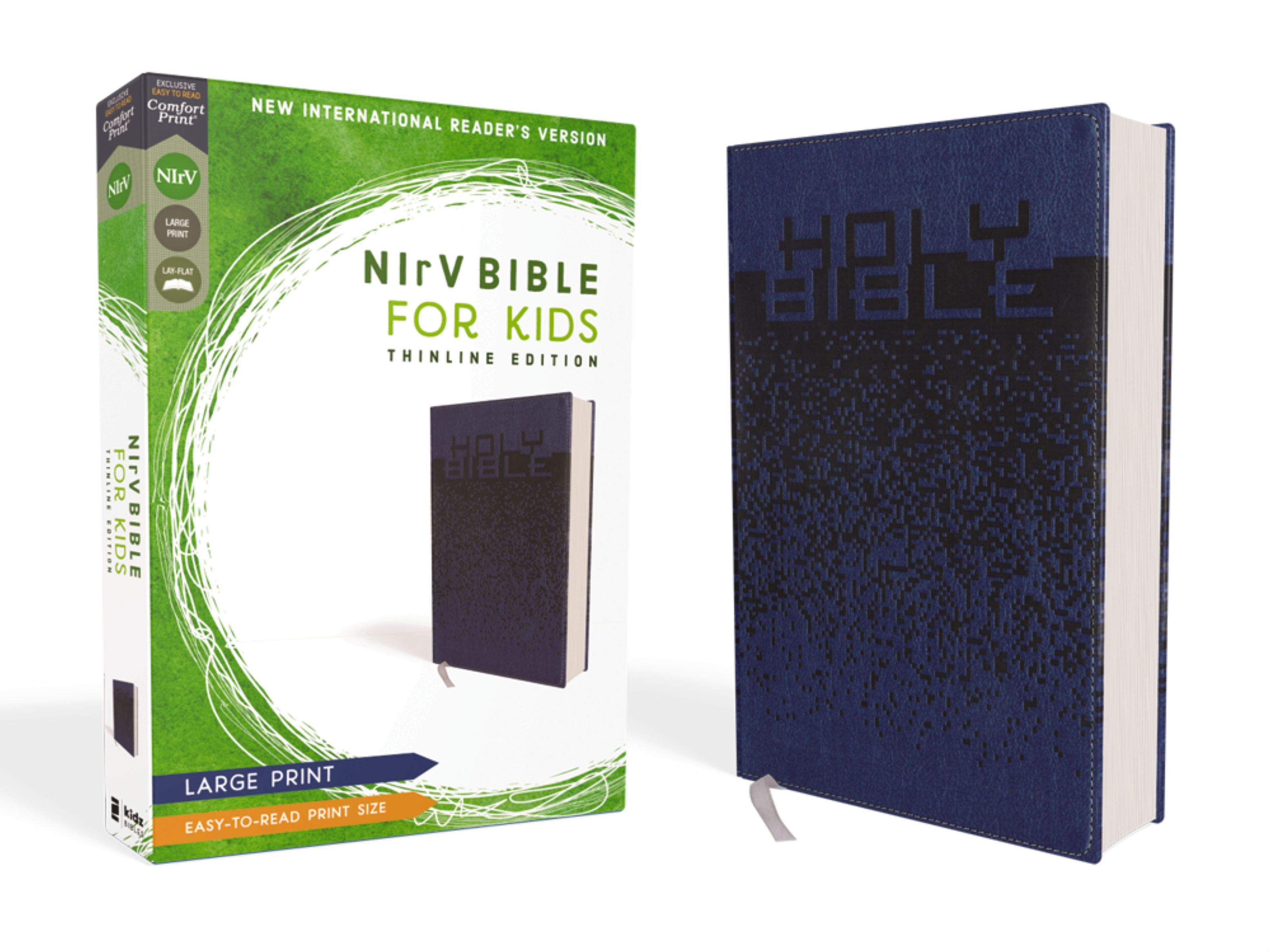 Nirv, Bible For Kids, Large Print, Leathersoft, Blue, Comfort Print : Thinline Edition Zondervan - Image 8