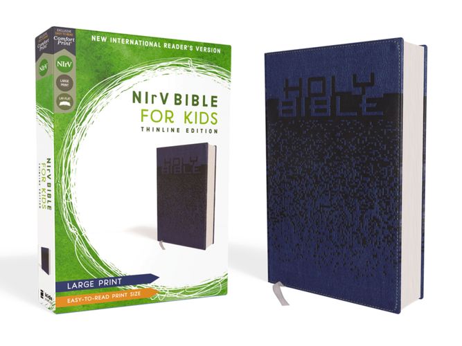 NIrV, Bible for Kids, Large Print, Leathersoft, Blue, Comfort Print
