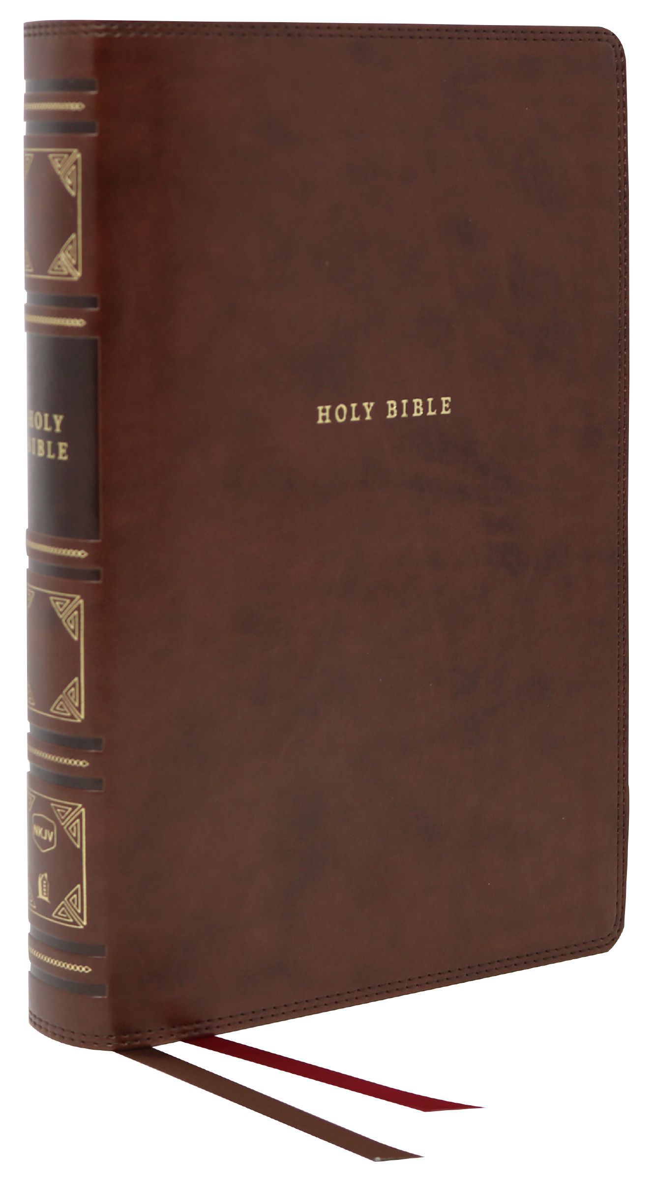 NKJV, Reference Bible, Classic Verse-by-Verse, Center-Column, Leathersoft, Brown, Red Letter, Comfort Print, Hardback, - Image 5