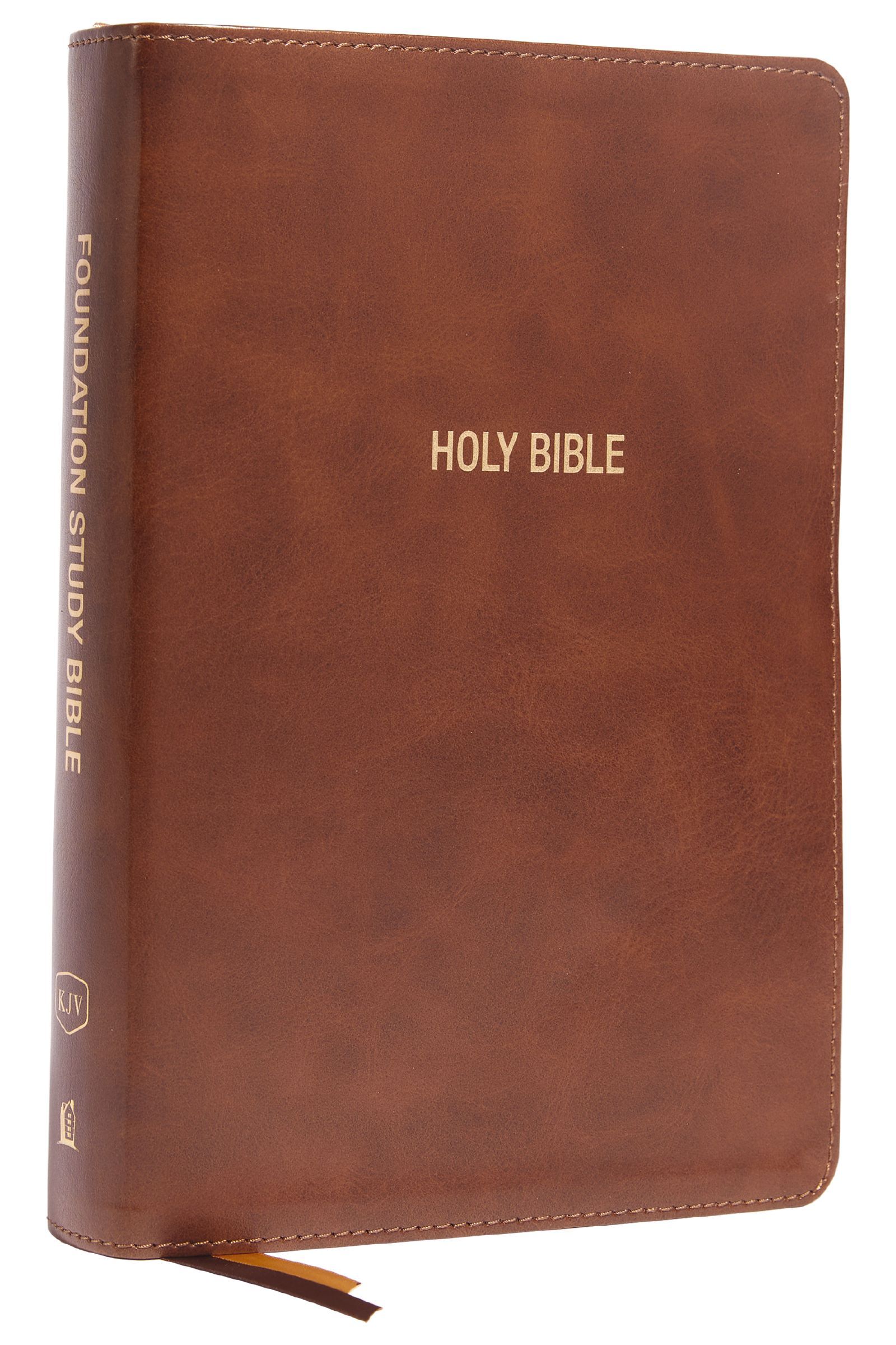 KJV, Foundation Study Bible, Large Print, Leathersoft, Brown, Red Letter, Thumb Indexed, Comfort Print, Hardback, - Image 4
