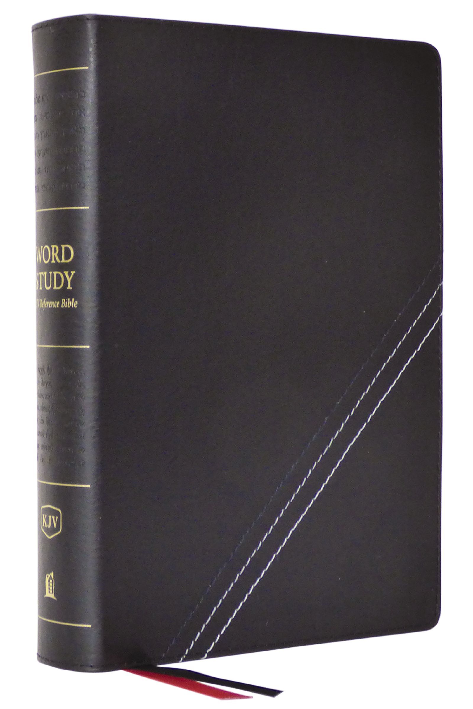 KJV, Word Study Reference Bible, Bonded Leather, Black, Red Letter, Thumb - Image 9