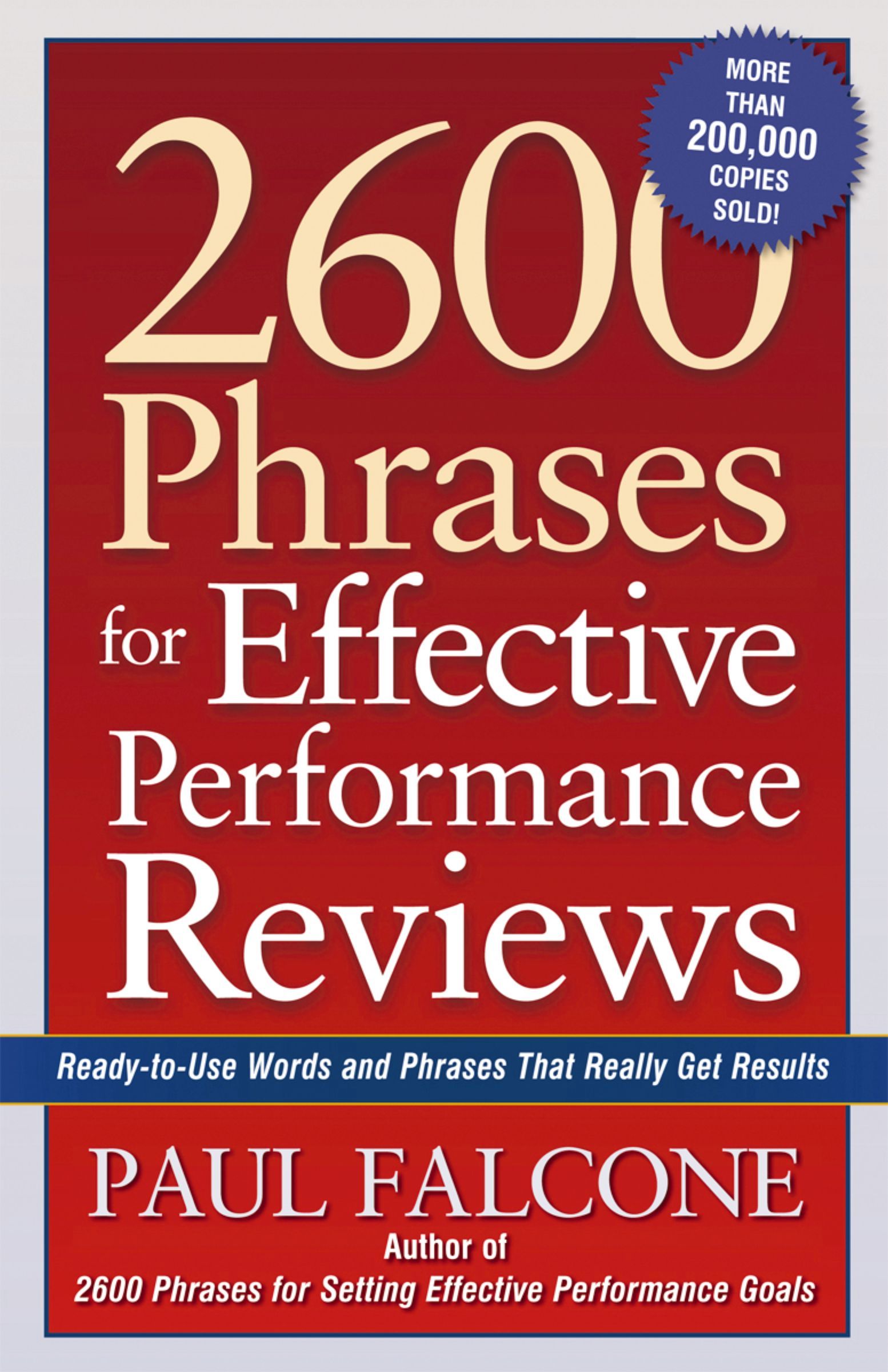 Book - 2600 Phrases for Effective Performance Reviews - Ready-to-Use Words and Phrases That Really Get Results