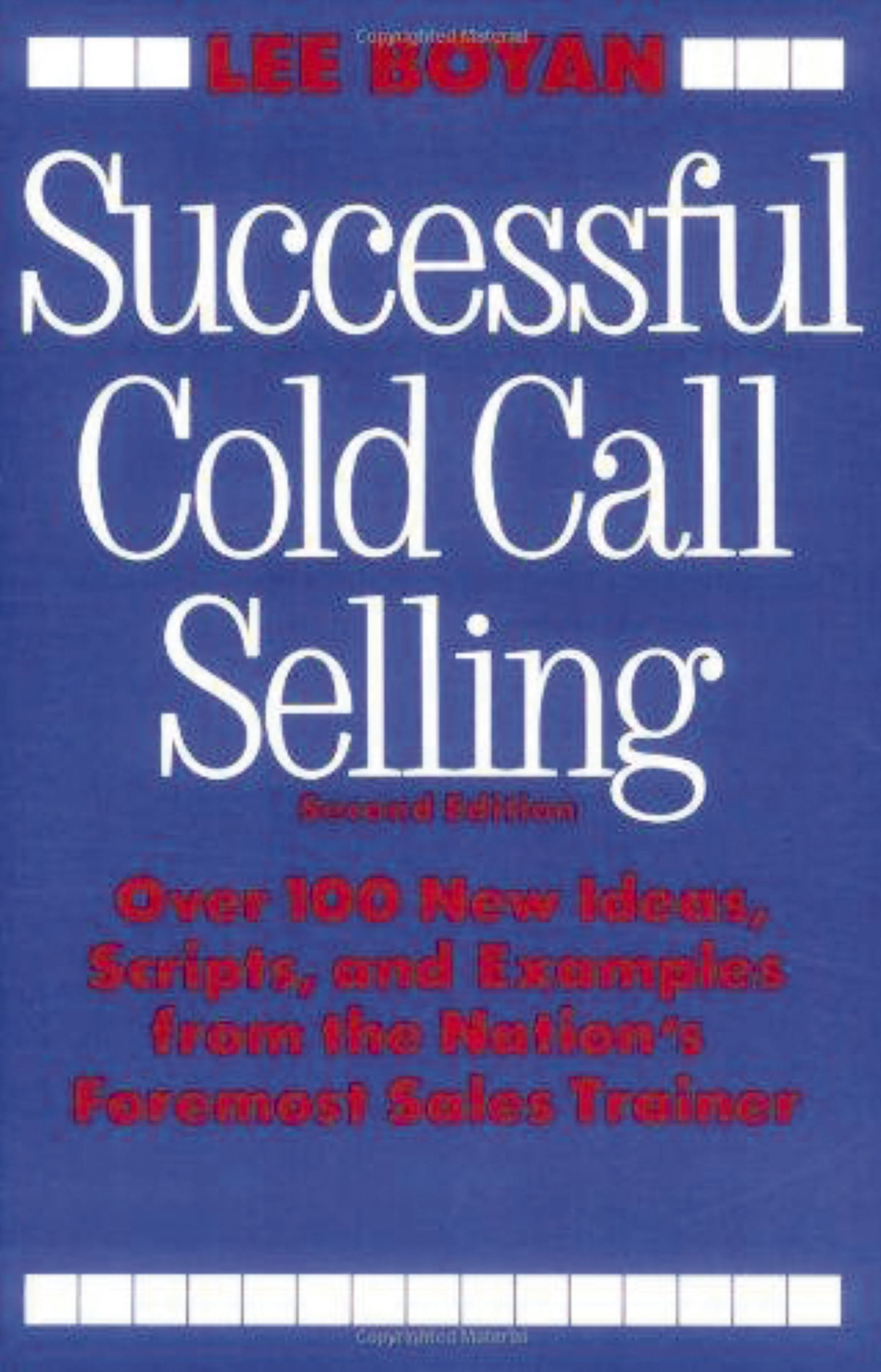 Successful Cold Call Selling, Paperback, Lee Boyan