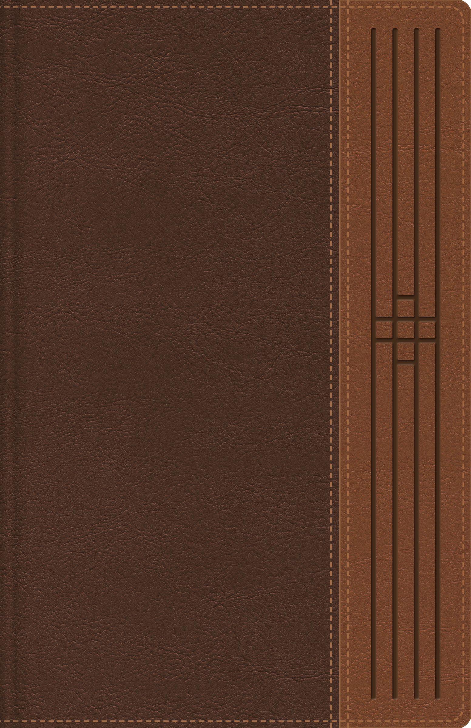 RVR60, NBLA, NVI, NTV, El Nuevo Testamento en cuatro versiones, Columnas paralelas, Leathersoft - dos tonos café