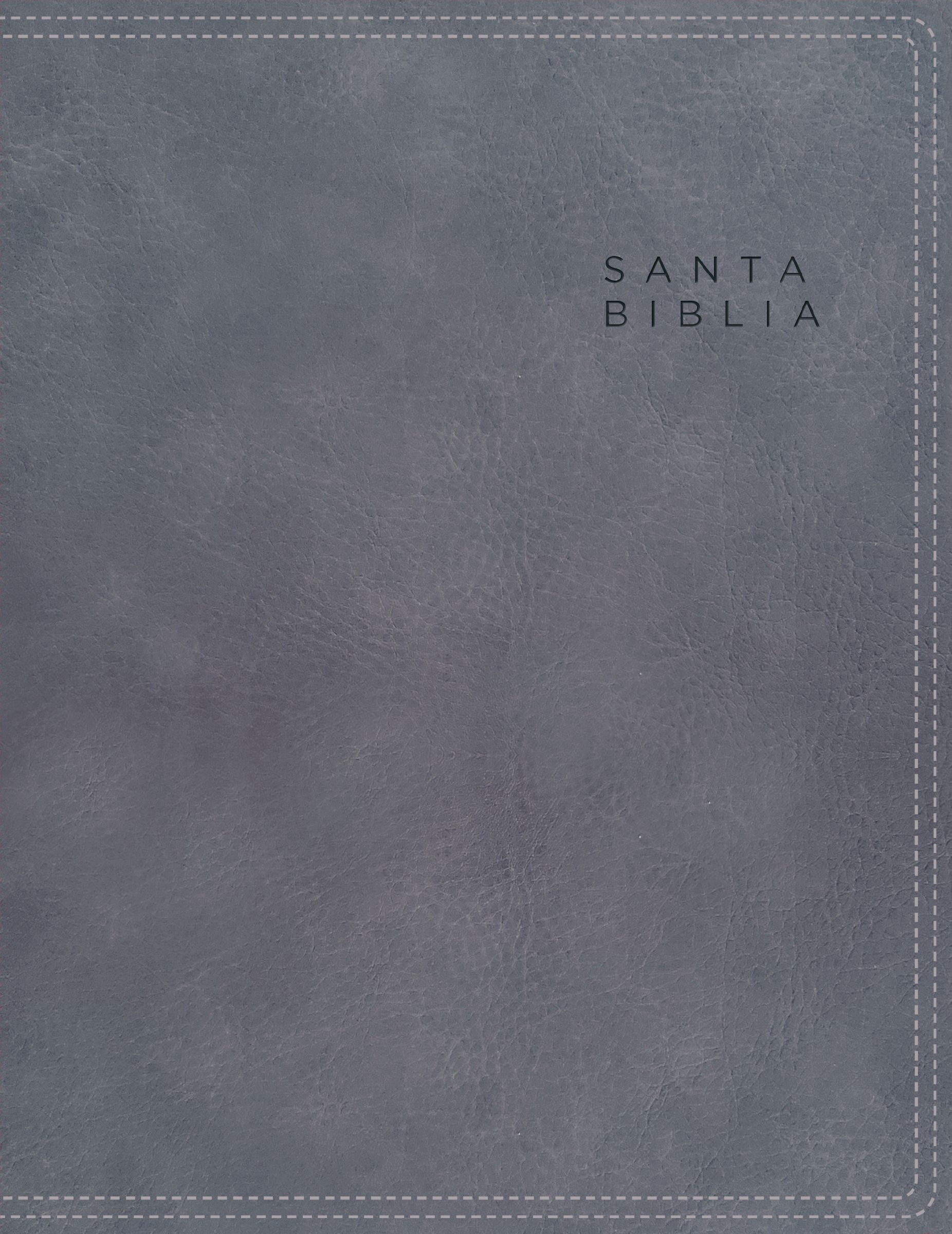 NBLA, Santa Biblia, Edición para notas, Leathersoft, Gris azulado