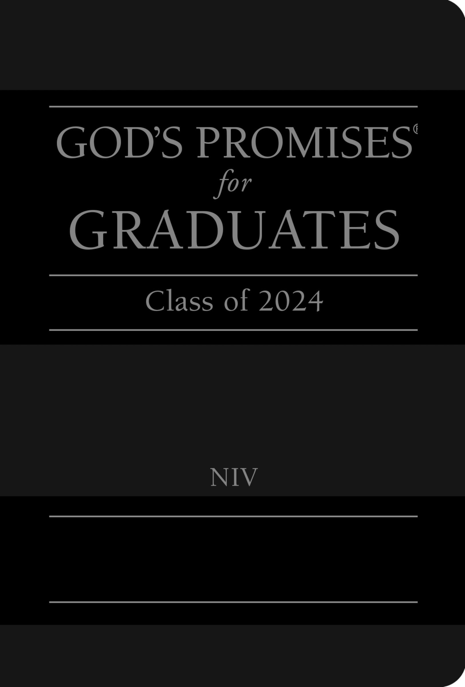 God's Promises for Graduates: Class of 2024 – Black NIV, Hardback, Jack Countryman