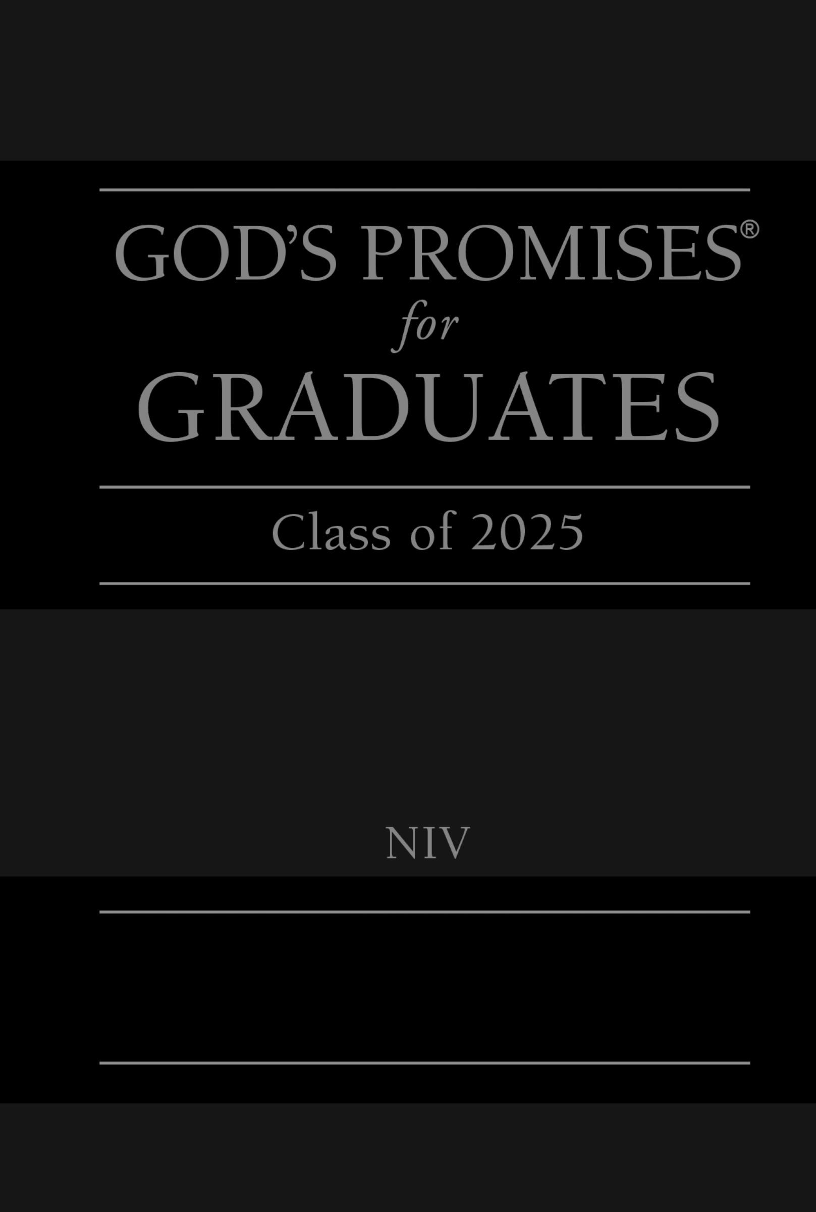 God's Promises for Graduates: Class of 2025 – Black NIV, Hardback, Jack Countryman