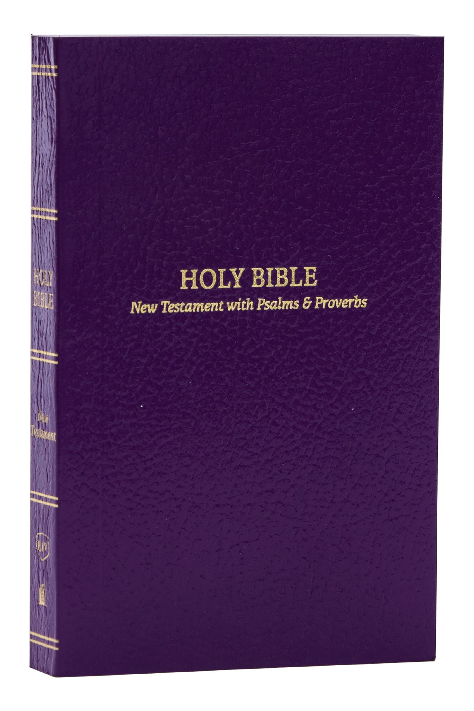 KJV, Pocket New Testament with Psalms & Proverbs, Softcover, Purple, Red Letter, Comfort Print, Paperback,
