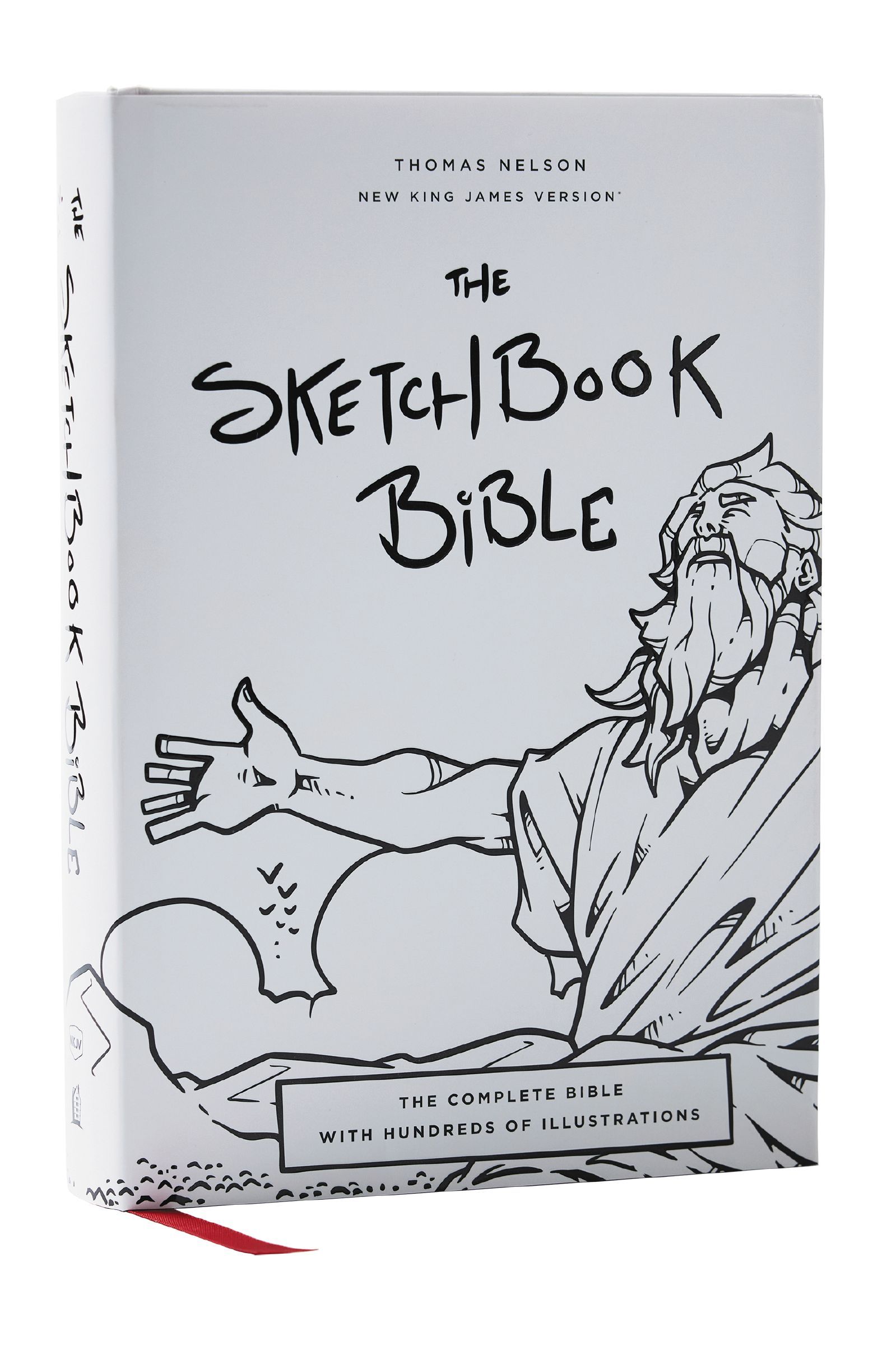 Book Cover of 'The Sketchbook Bible: The Complete Bible with Hundreds of Illustrations (NKJV, Hardcover, Red Letter, Comfort Print)'