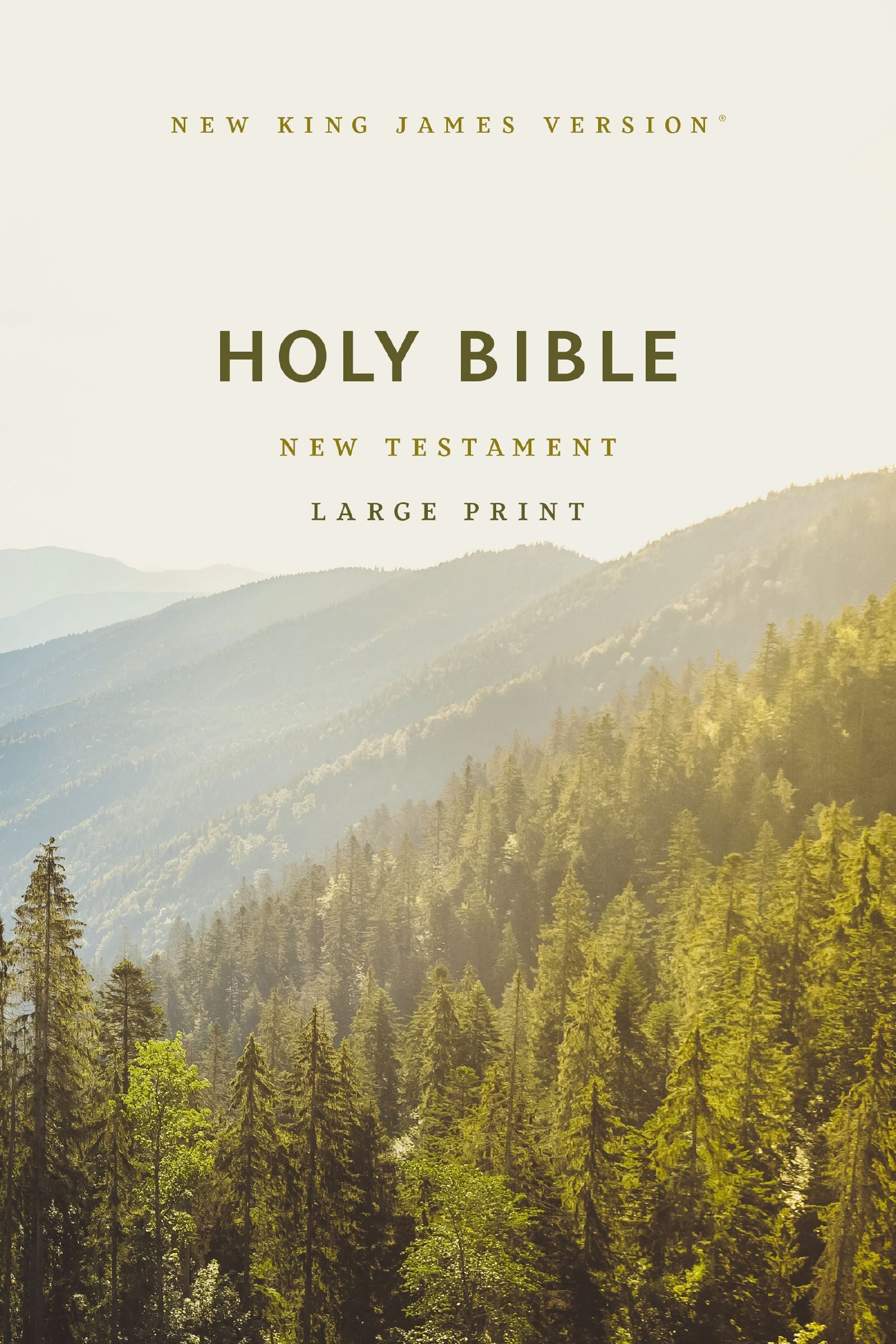 NKJV Large Print Outreach New Testament Bible, Scenic Softcover, Comfort Print, Paperback,