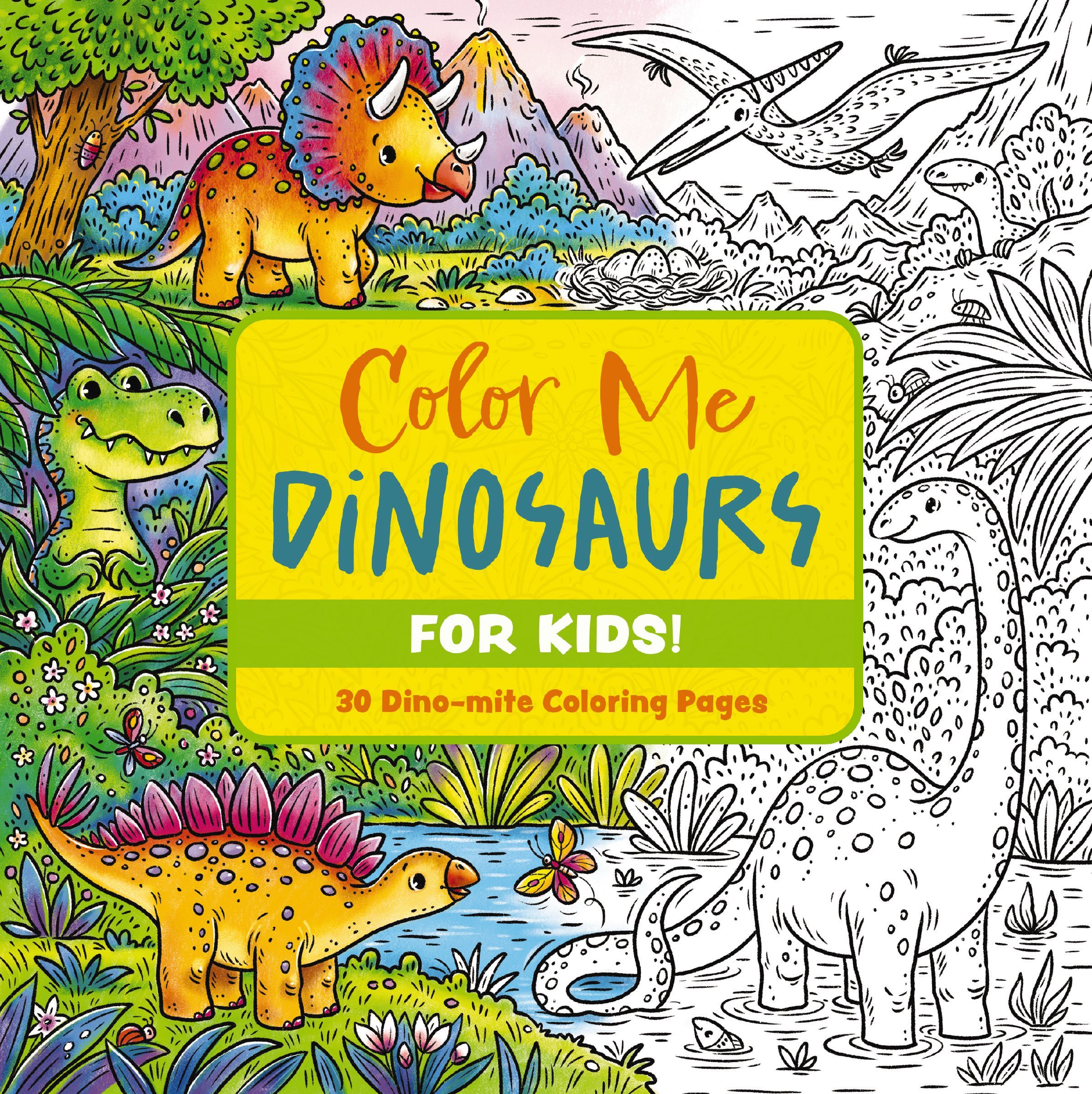 Color Me Dinosaurs (Kids' Edition), Paperback, Editors of Cider Mill Press